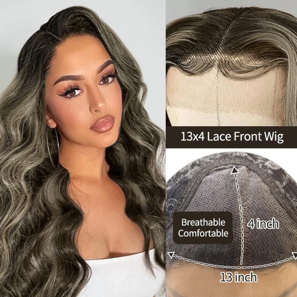 NEW* 24 MIXED BLONDE & BROWN BODY WAVY LACE FRONT WIG *NEW